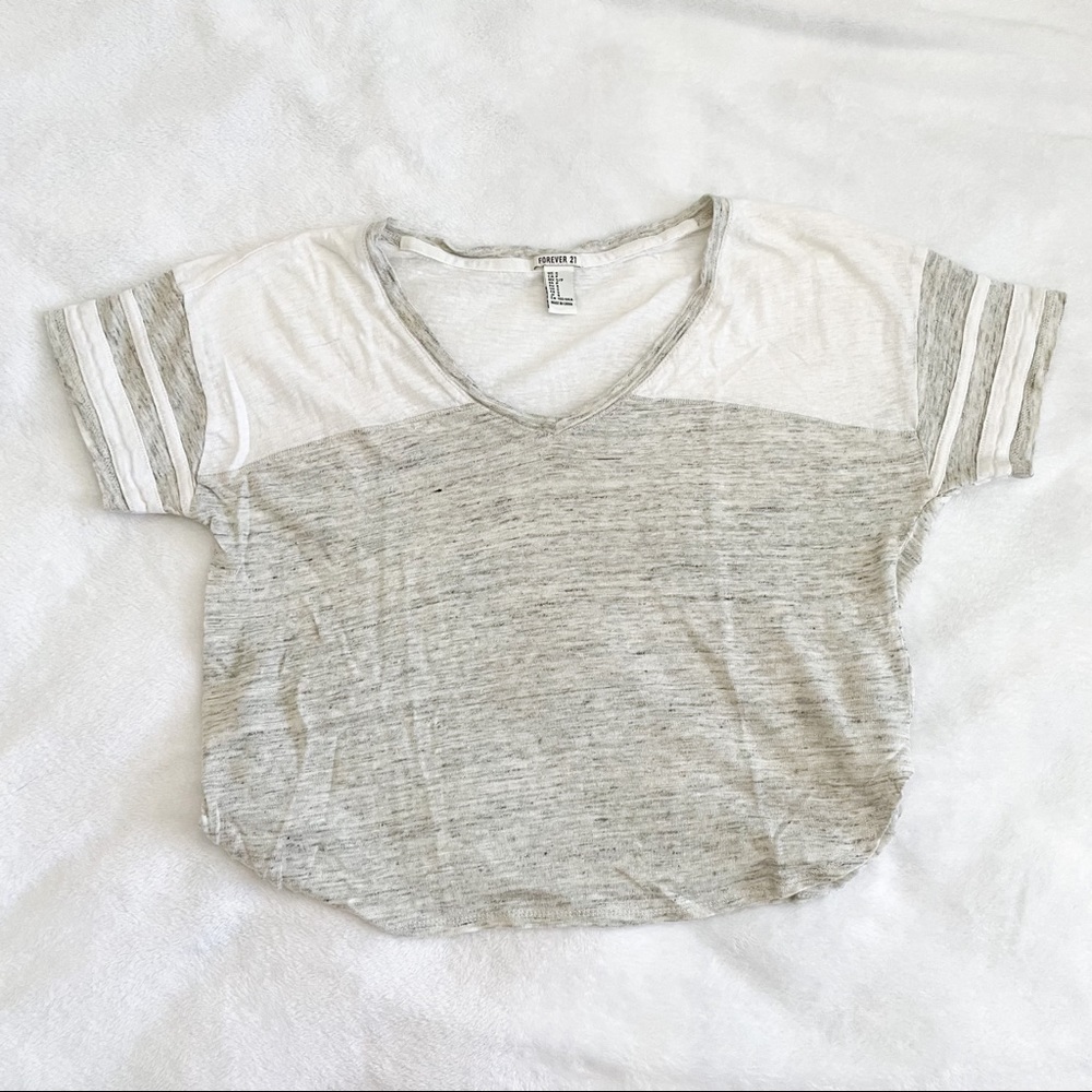 Forever 21 Gray Baseball Tee